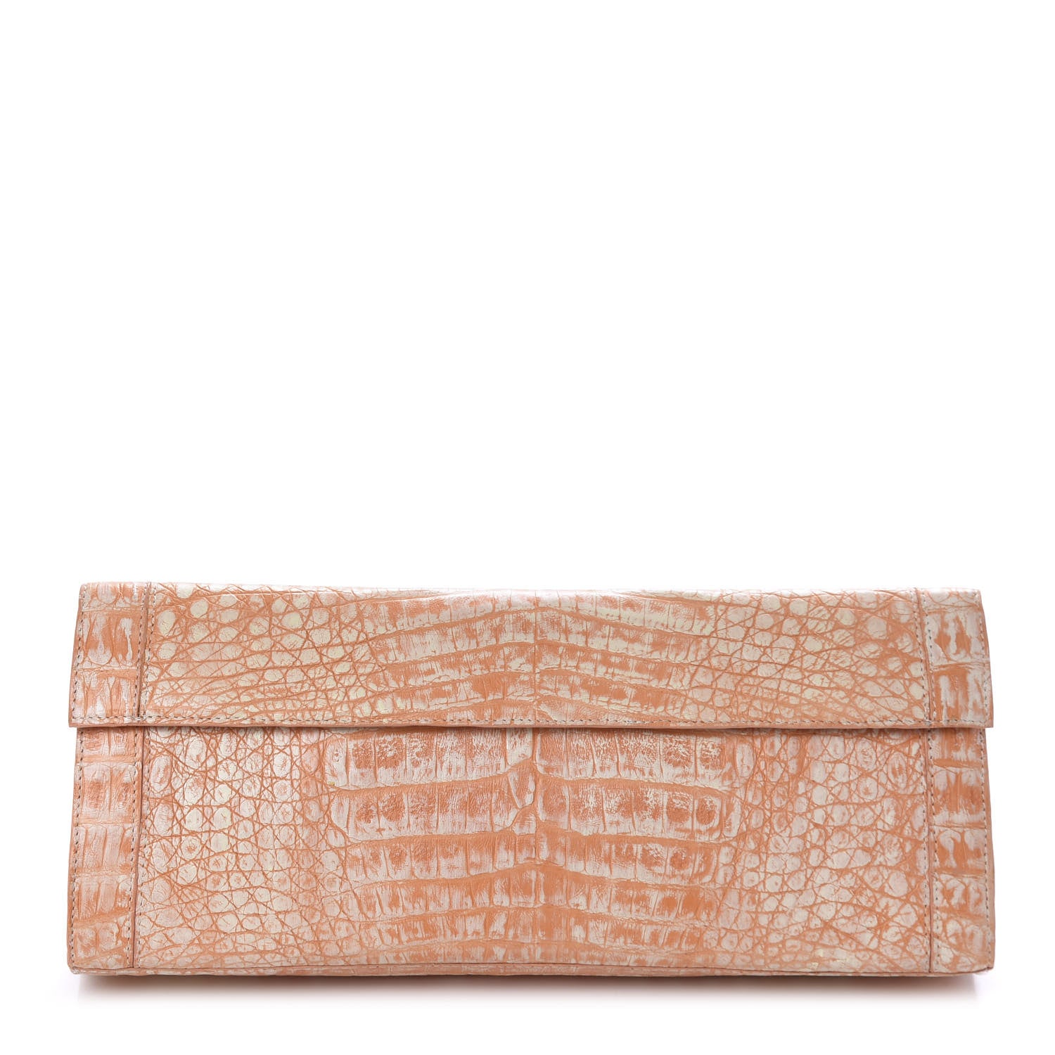 Nancy Gonzalez Crocodile Clutch Orange White 1 of 9