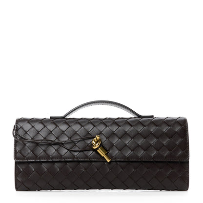 Bottega Veneta Nappa Intrecciato Long Andiamo Top Handle Clutch Fondant 1 of 11