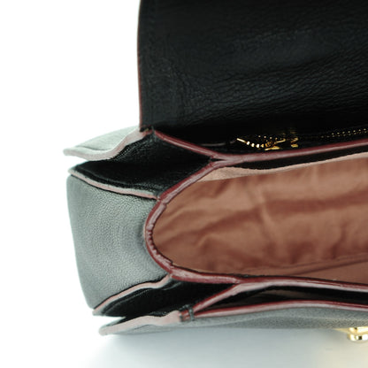 Miu Miu Goatskin Madras Shoulder Bag Nero Black 13 of 14