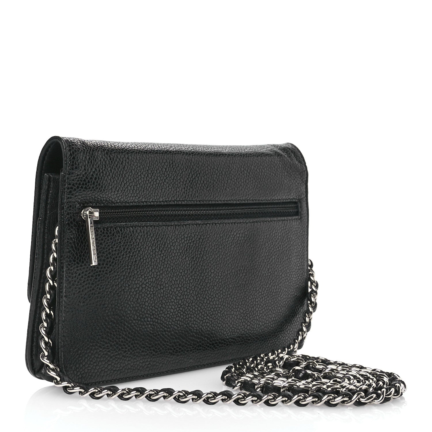 Chanel Caviar Timeless CC Wallet on Chain WOC Black 3 of 14