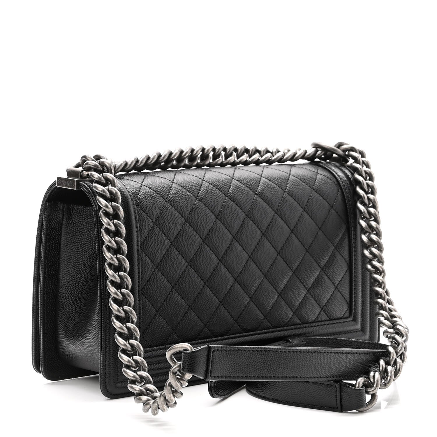 Chanel Caviar Quilted Medium Boy Flap Black 3 of 10