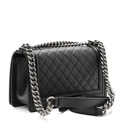 Chanel Caviar Quilted Medium Boy Flap Black 3 of 10