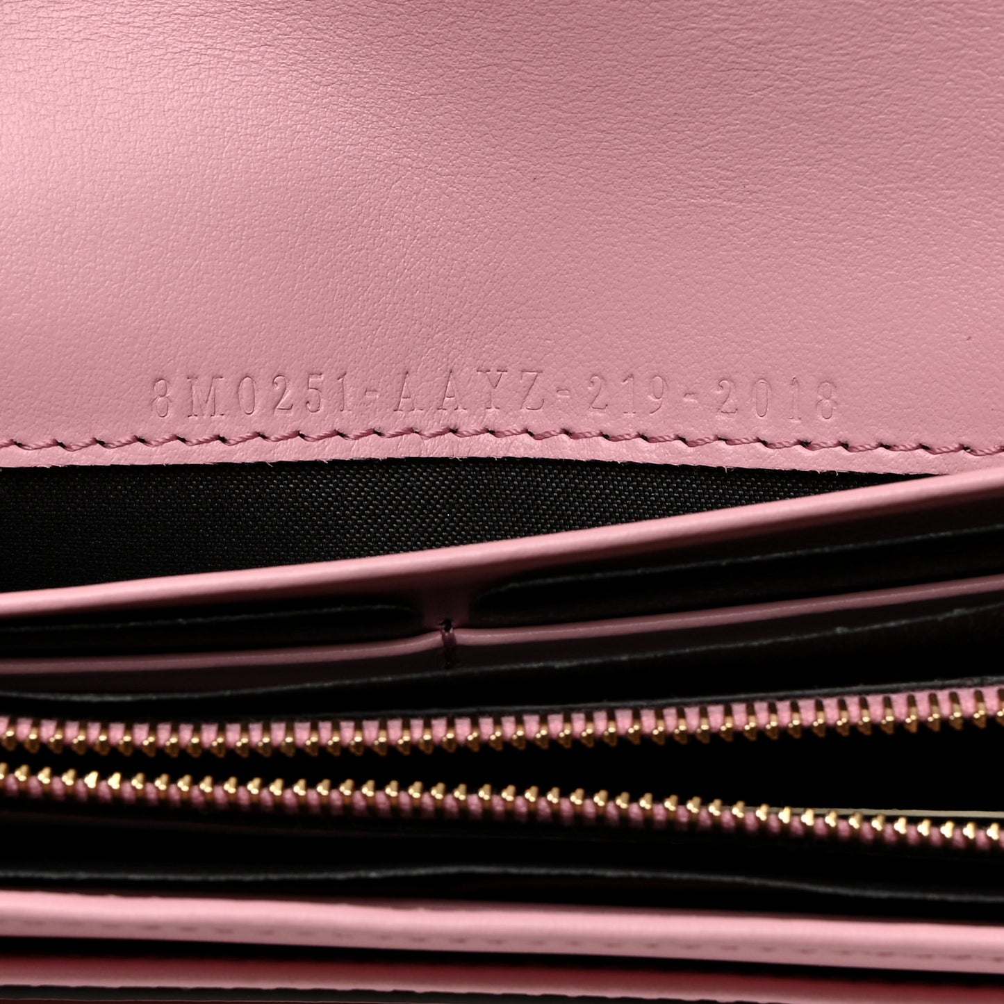 Vitello King Tamponato Logo Embossed Continental Wallet Rosa Acquerello