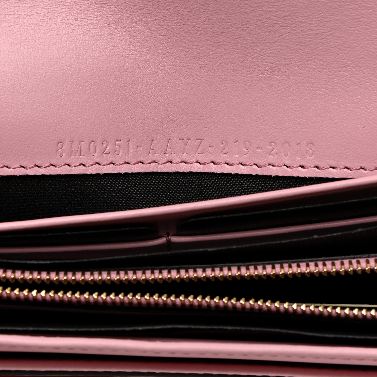 Fendi Vitello King Tamponato Logo Embossed Continental Wallet Rosa Acquerello 6 of 9