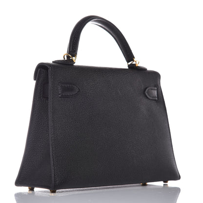 Hermes Chevre Chandra Mini Kelly Sellier 20 Black 4 of 37