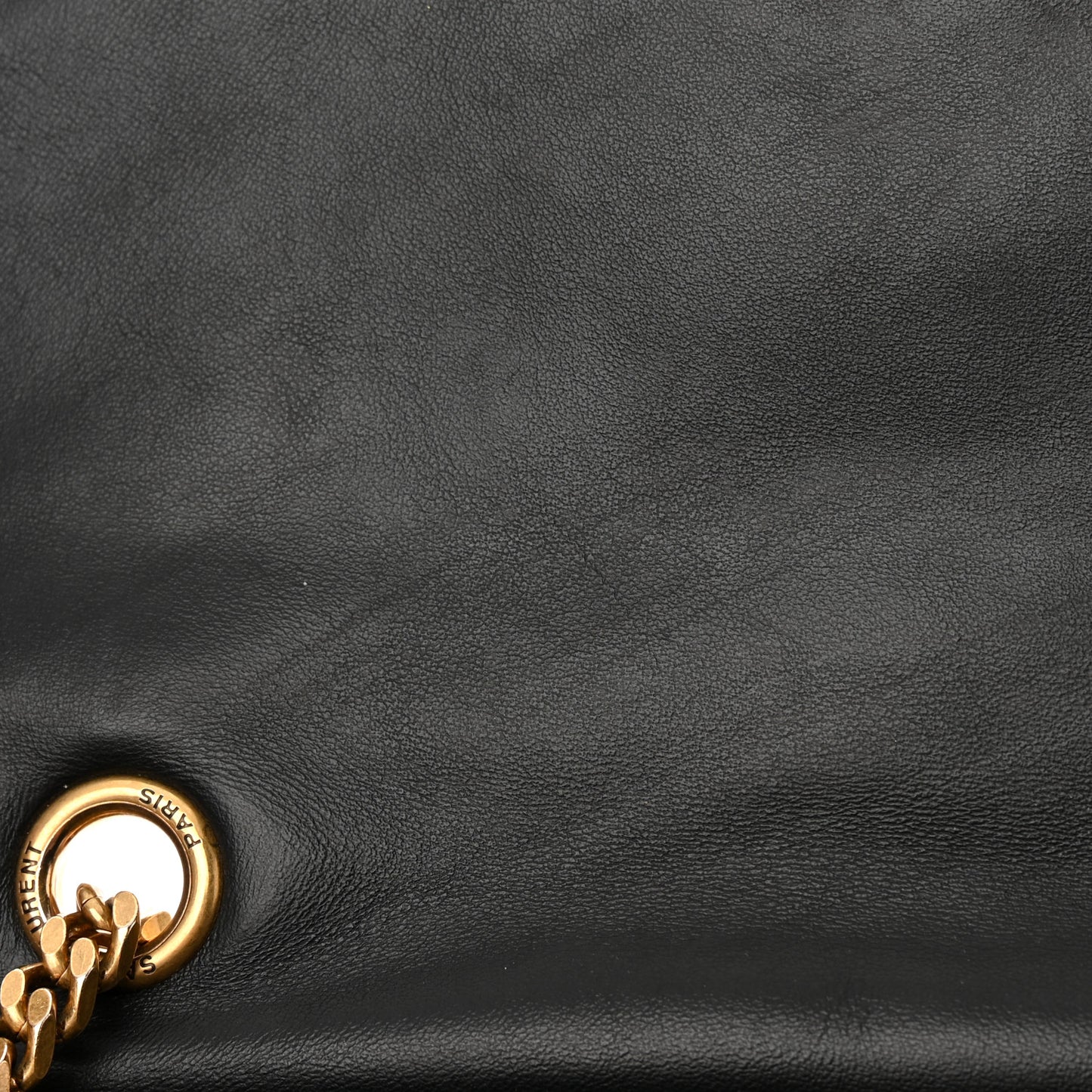 Calfskin Y Quilted Monogram Medium Loulou Chain Satchel Black