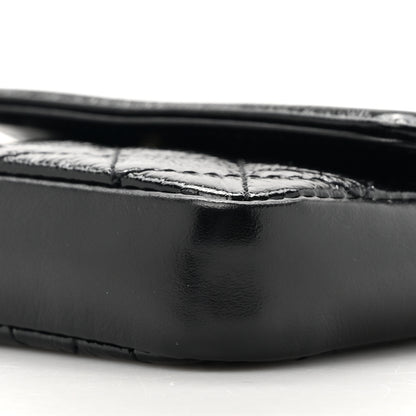 Chanel Shiny Aged Calfskin Quilted Waist Belt Bag Black 9 of 10