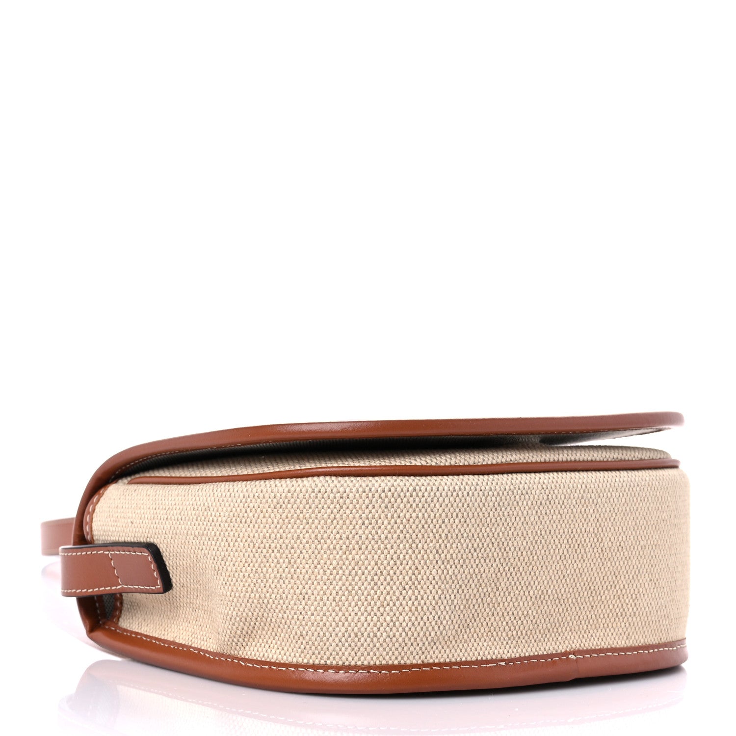 Celine Canvas Calfskin Folco Bag Natural Tan 4 of 9