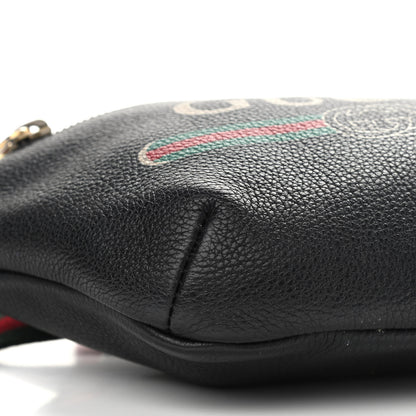 Gucci Grained Calfskin Small Logo Belt Bag Black 11 of 13
