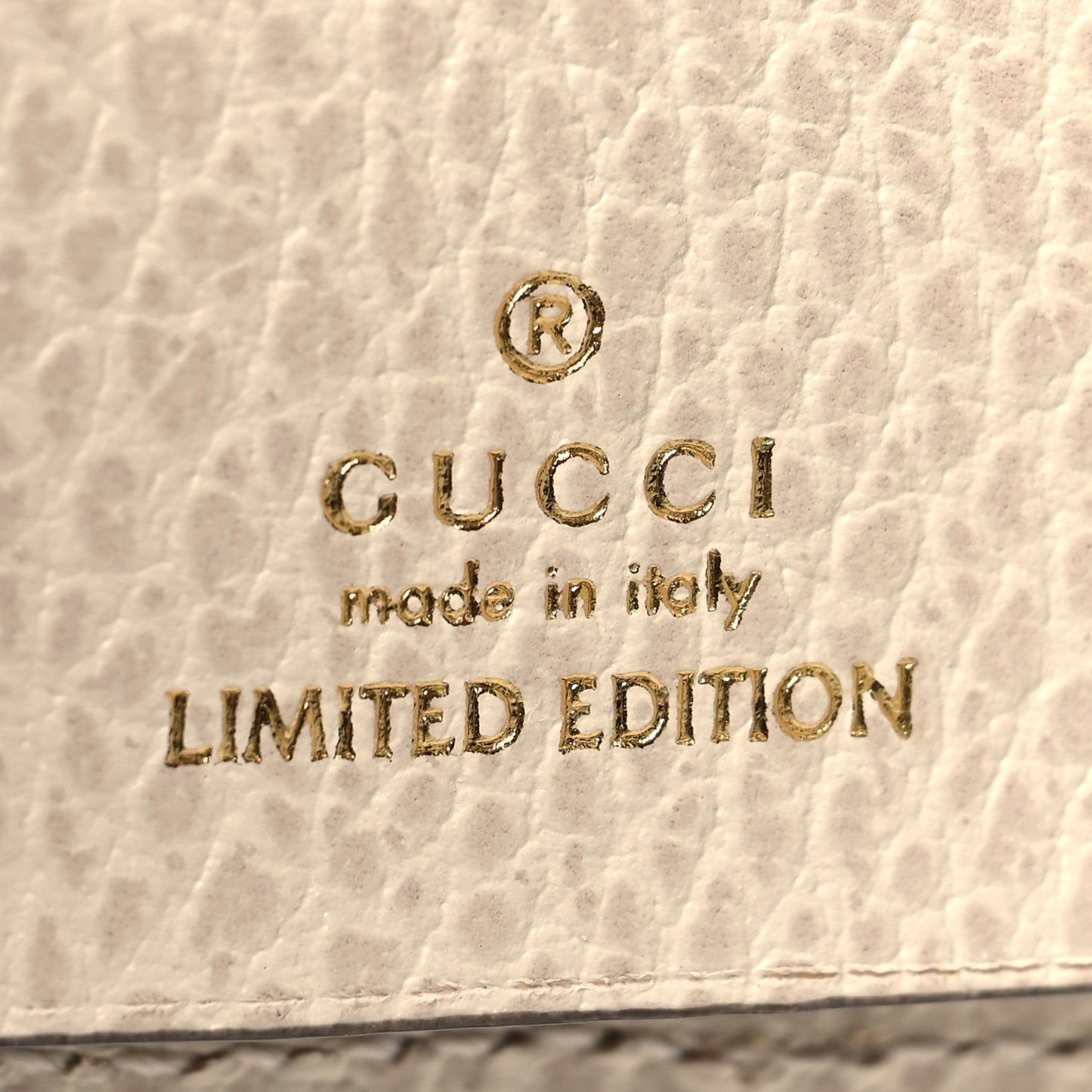 Dollar Calfskin GG Supreme Monogram GG Marmont 6 Key Holder Case Mystic White Beige