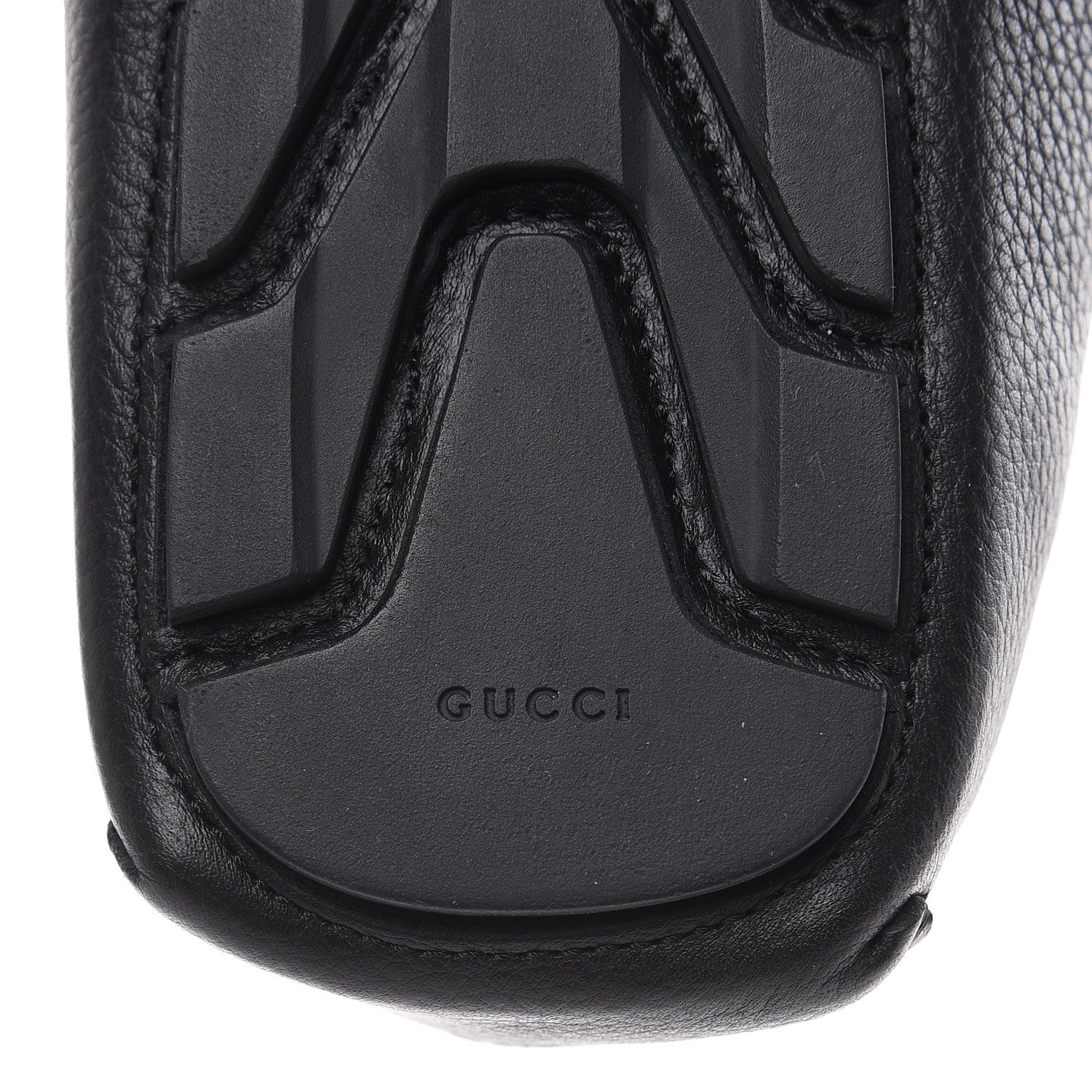 Gucci Calfskin Web Mens Driver Loafers 12 Black 6 of 9
