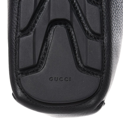 Gucci Calfskin Web Mens Driver Loafers 12 Black 6 of 9