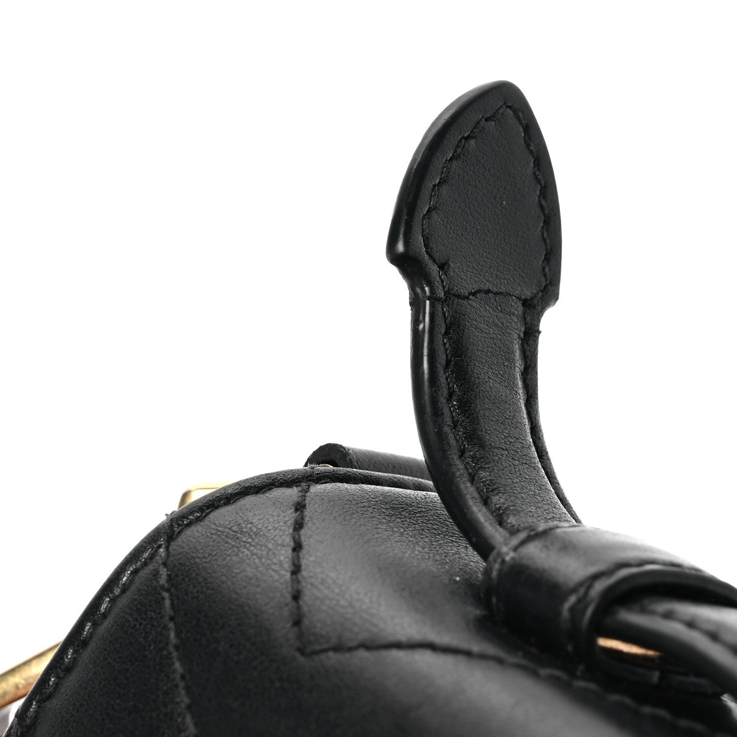 Gucci Calfskin Matelasse Mini GG Marmont Top Handle Shoulder Bag Black 11 of 12