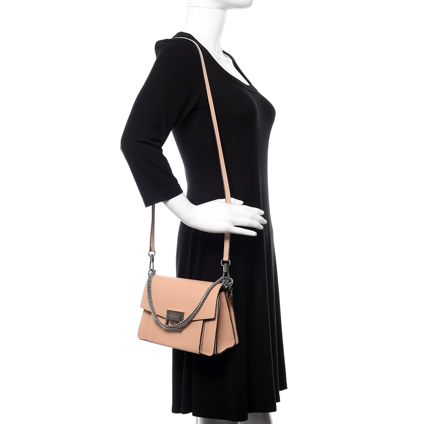 Goatskin Small GV3 Shoulder Bag Powder
