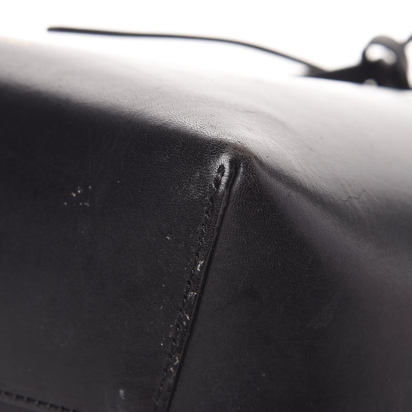 Calfskin Mini Bucket Bag Black Argento