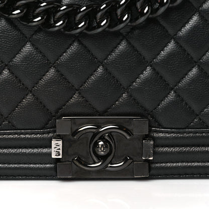 Chanel Caviar Quilted New Medium Boy Flap So Black 11 of 11