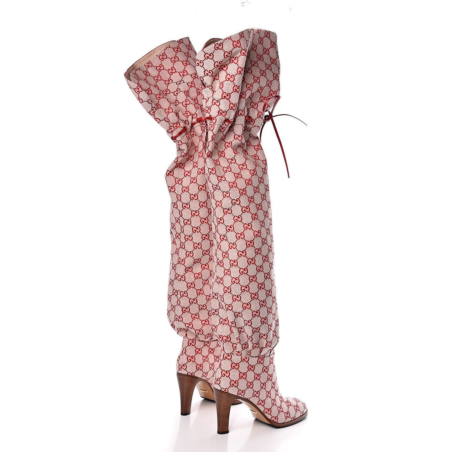 Monogram Over The Knee Boots 39.5 Gardenia Hibiscus Red