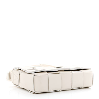 Bottega Veneta Lambskin Maxi Intrecciato Cassette Crossbody Bag White 3 of 10