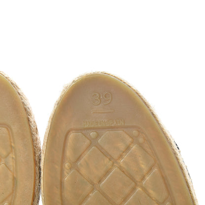 Chanel Lambskin CC Espadrilles 39 Navy Black 6 of 12