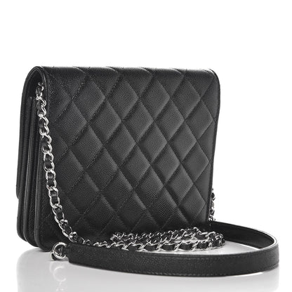Chanel Caviar Quilted Square Wallet On Chain WOC Black 4 of 17