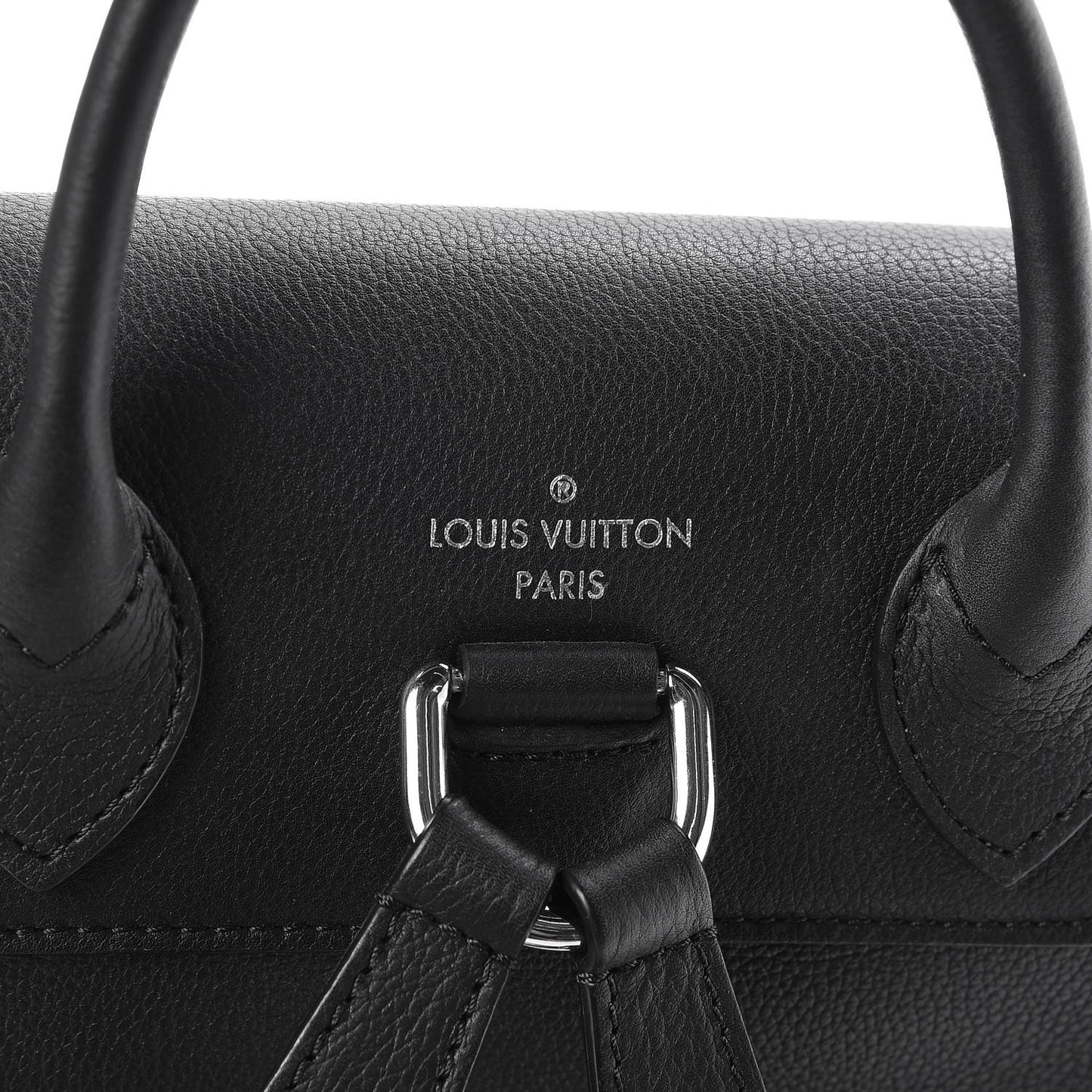 Calfskin Lockme Backpack Black