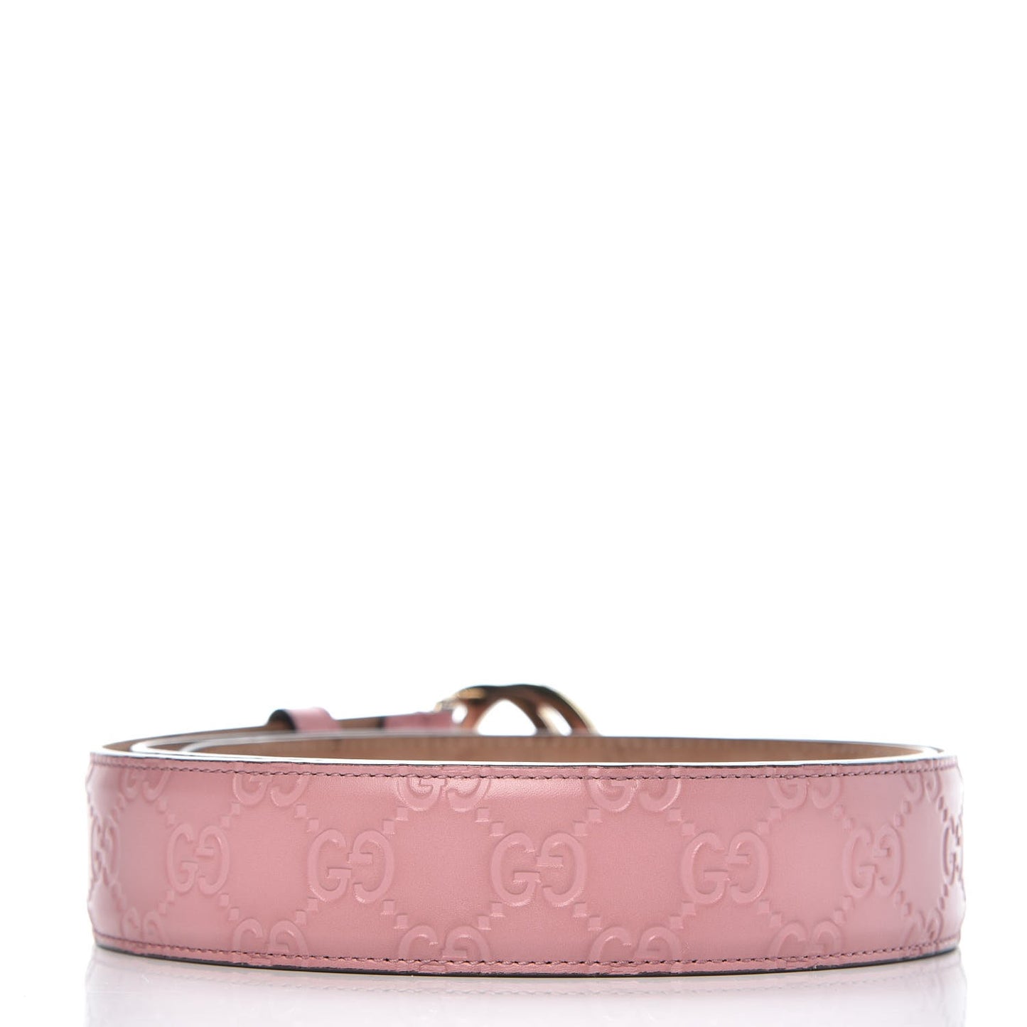 Guccissima Signature Interlocking G 37mm Belt 100 40 Rose Baby Candy