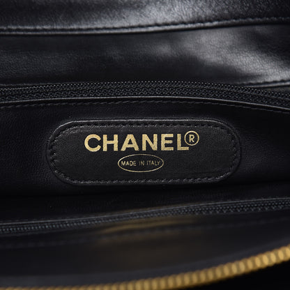 Chanel Calfskin Stitched XL Weekender Black 7 of 13