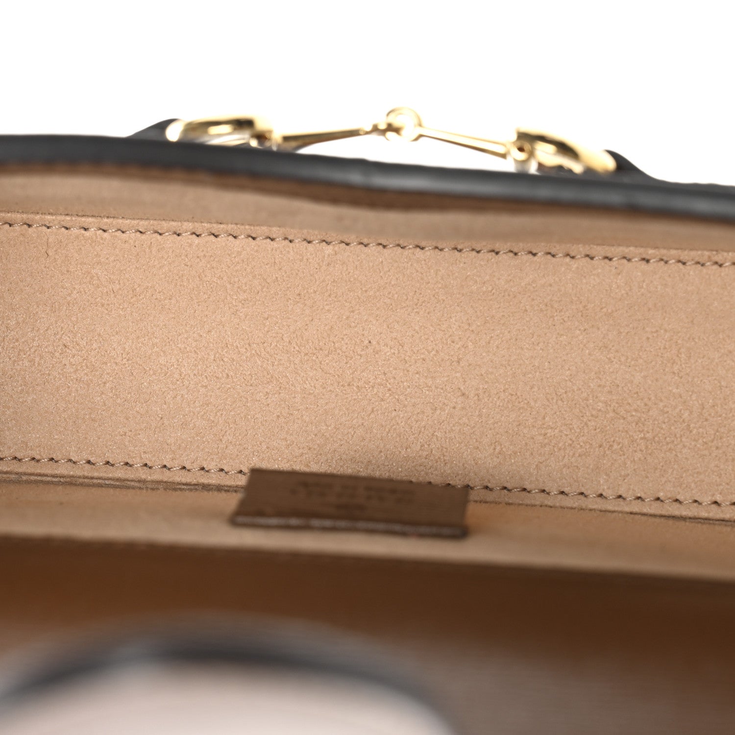 Gucci GG Supreme Monogram Mini Horsebit 1955 Shoulder Bag Beige Brown Sugar 5 of 15