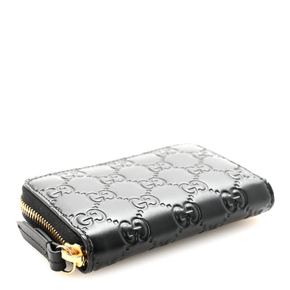 Gucci Guccissima Zip Around Coin Purse Wallet Black 4 of 7