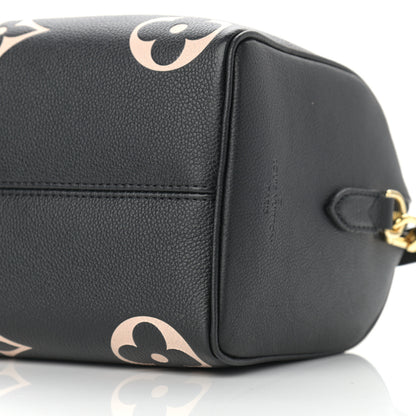 Louis Vuitton Empreinte Monogram Giant Speedy Bandouliere 25 Black Beige 8 of 8