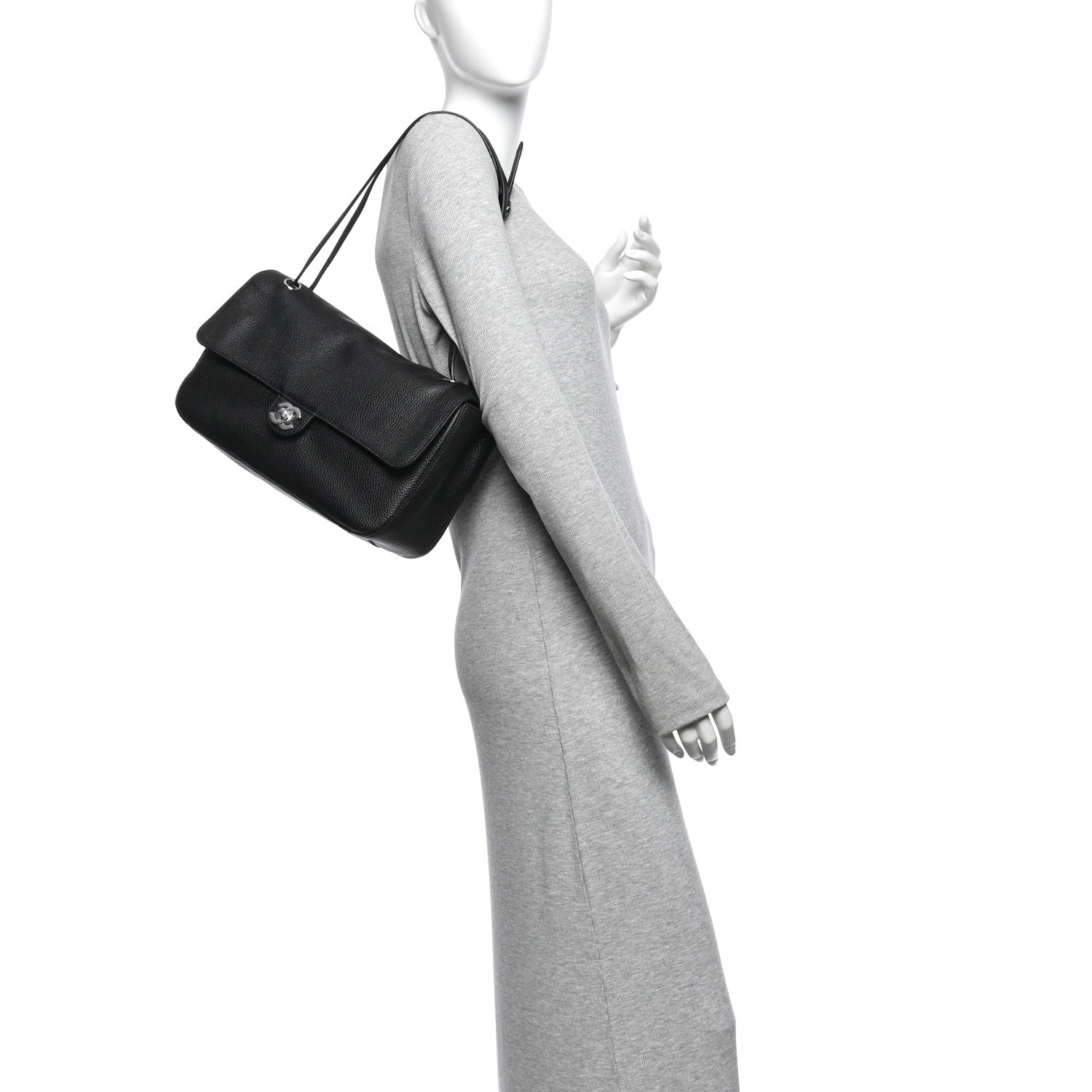 Chanel Grained Calfskin Small Souplissimo Maxi Flap Black 2 of 10
