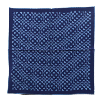 Gucci Silk Square G Monogram Handkerchief Blue 1 of 4