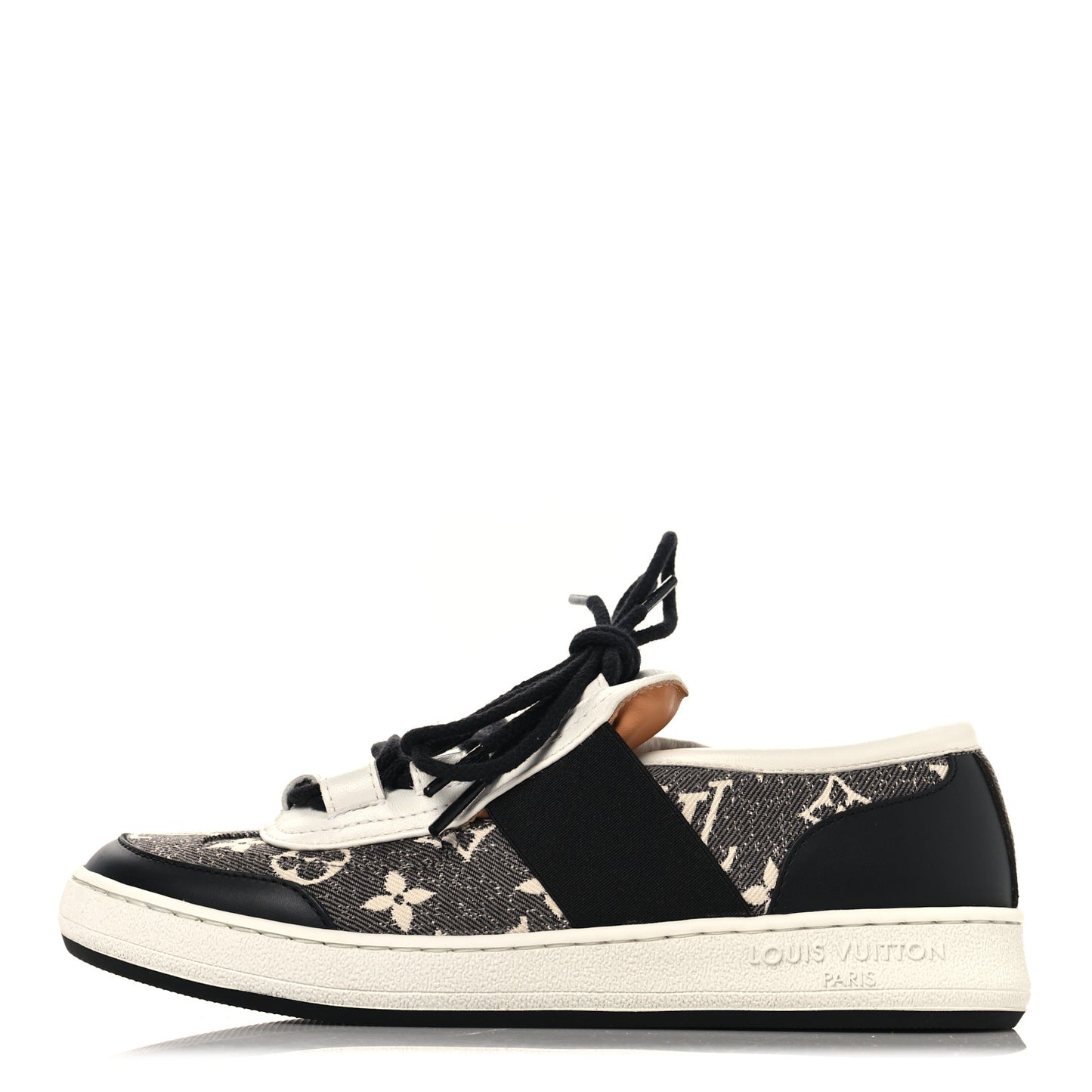 Denim Monogram Lous Sneakers 37 Gray