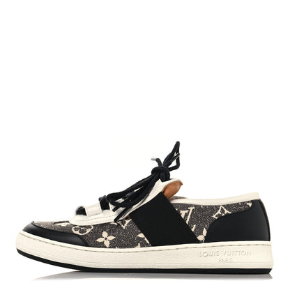 Louis Vuitton Denim Monogram Lous Sneakers 37 Gray 1 of 9