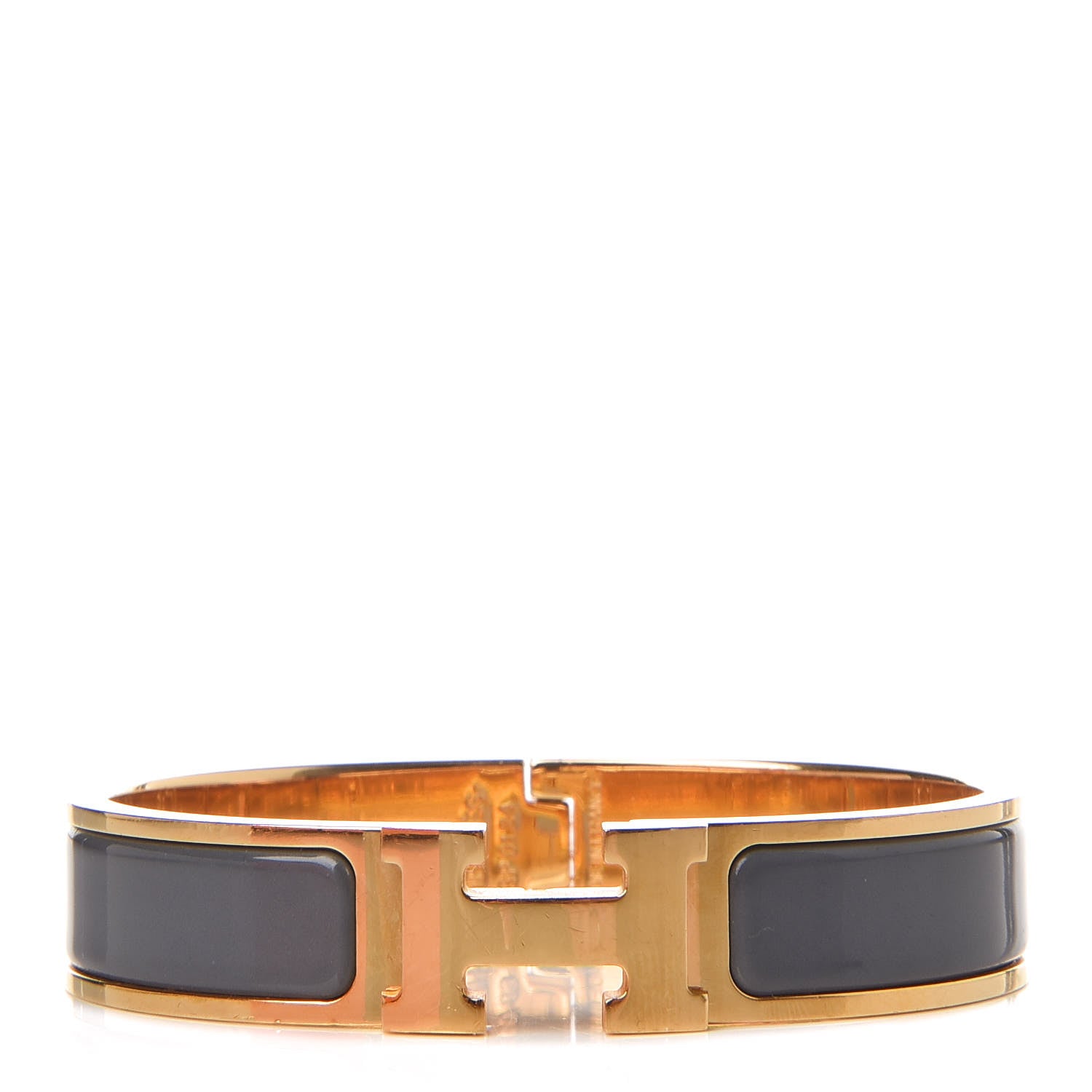 Hermes Enamel Narrow Clic Clac H Bracelet PM Slate 1 of 6