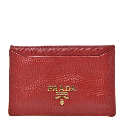 Prada Saffiano Metal Card Case Fuoco 1 of 5