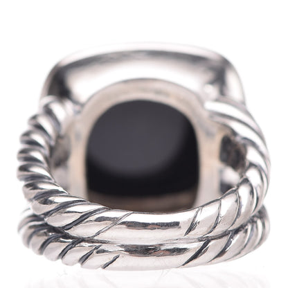 David Yurman Sterling Silver Diamond Black Onyx 14mm Albion Ring 50 5.25 4 of 6