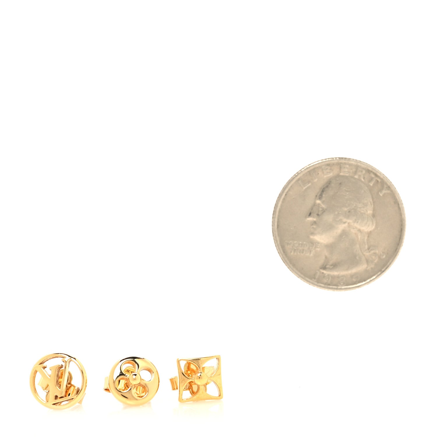 Louis Vuitton Metal Crazy In Lock Earrings Set Gold 2 of 4