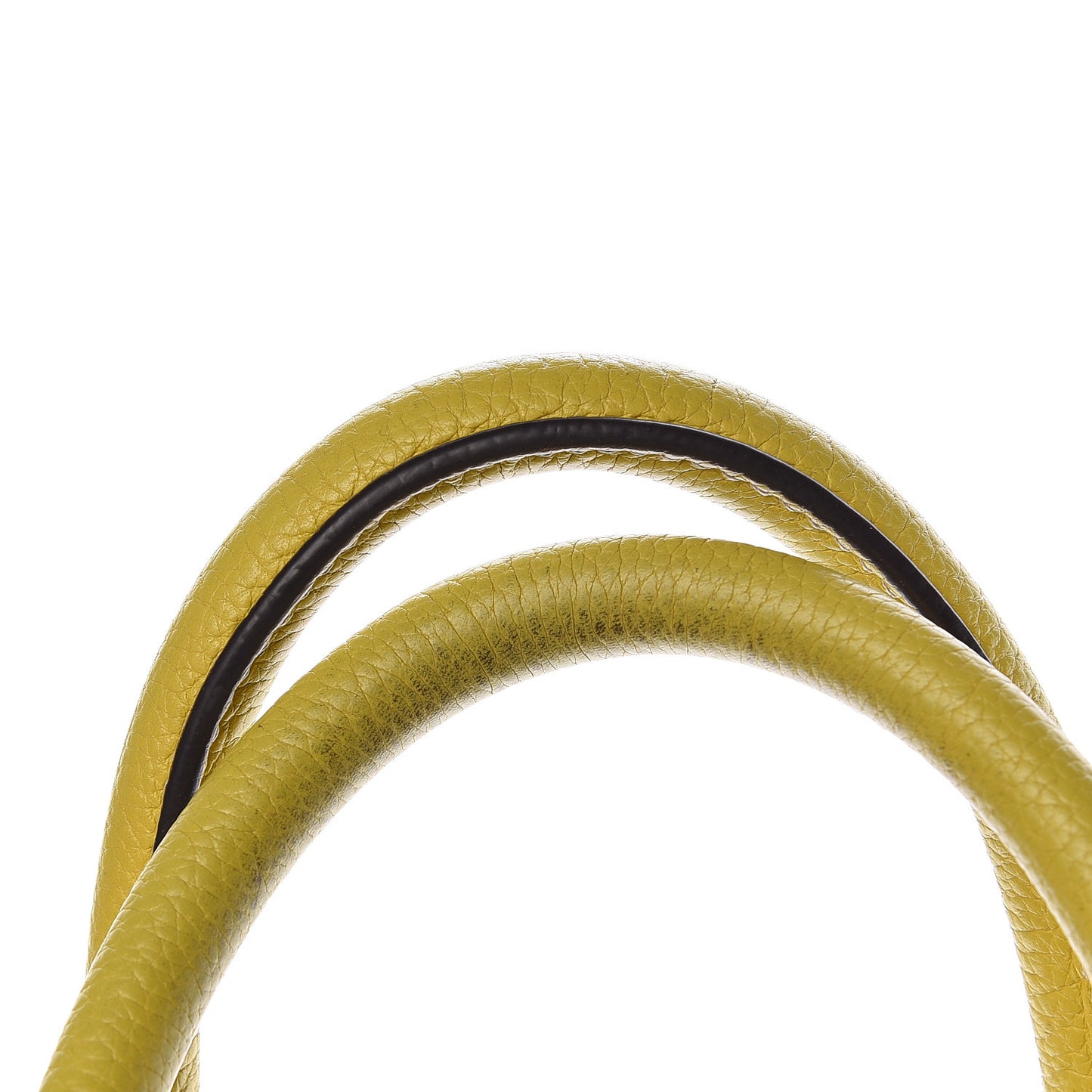 Drummed Calfskin Mini Luggage Citron