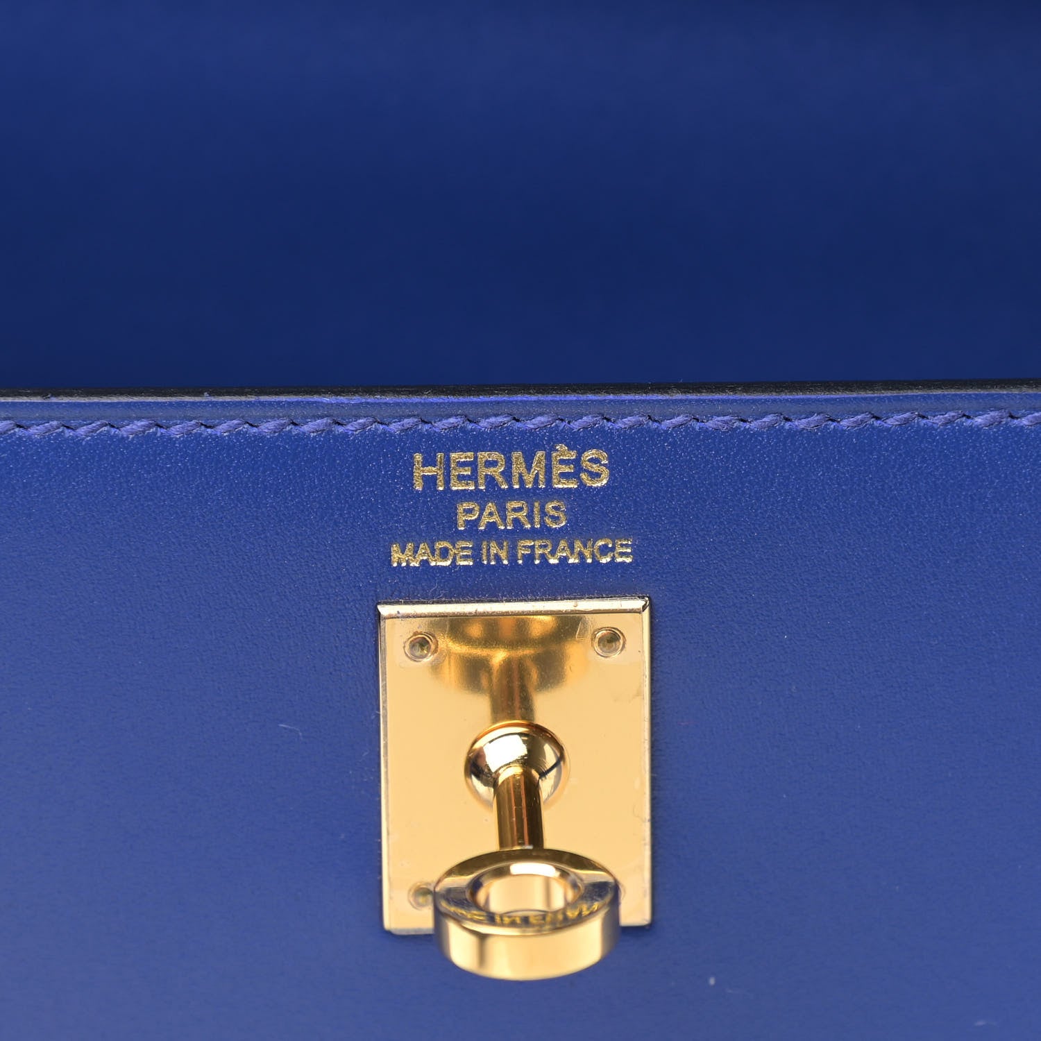 Hermes Tadelakt Kelly Sellier 25 Bleu Electrique 6 of 18