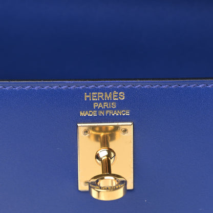 Hermes Tadelakt Kelly Sellier 25 Bleu Electrique 6 of 18
