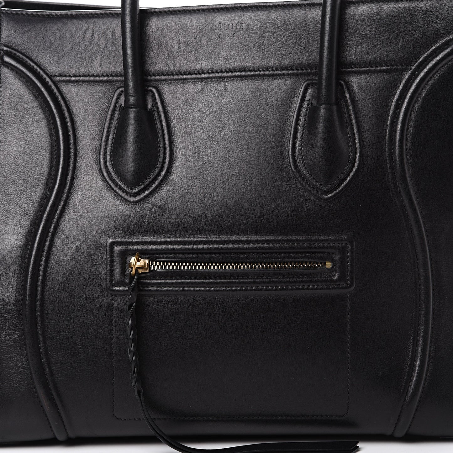 Natural Calfskin Medium Phantom Luggage Black