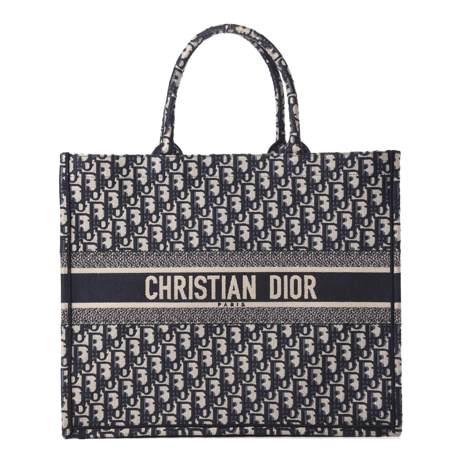 Christian Dior Oblique Book Tote Blue Multicolor 1 of 10