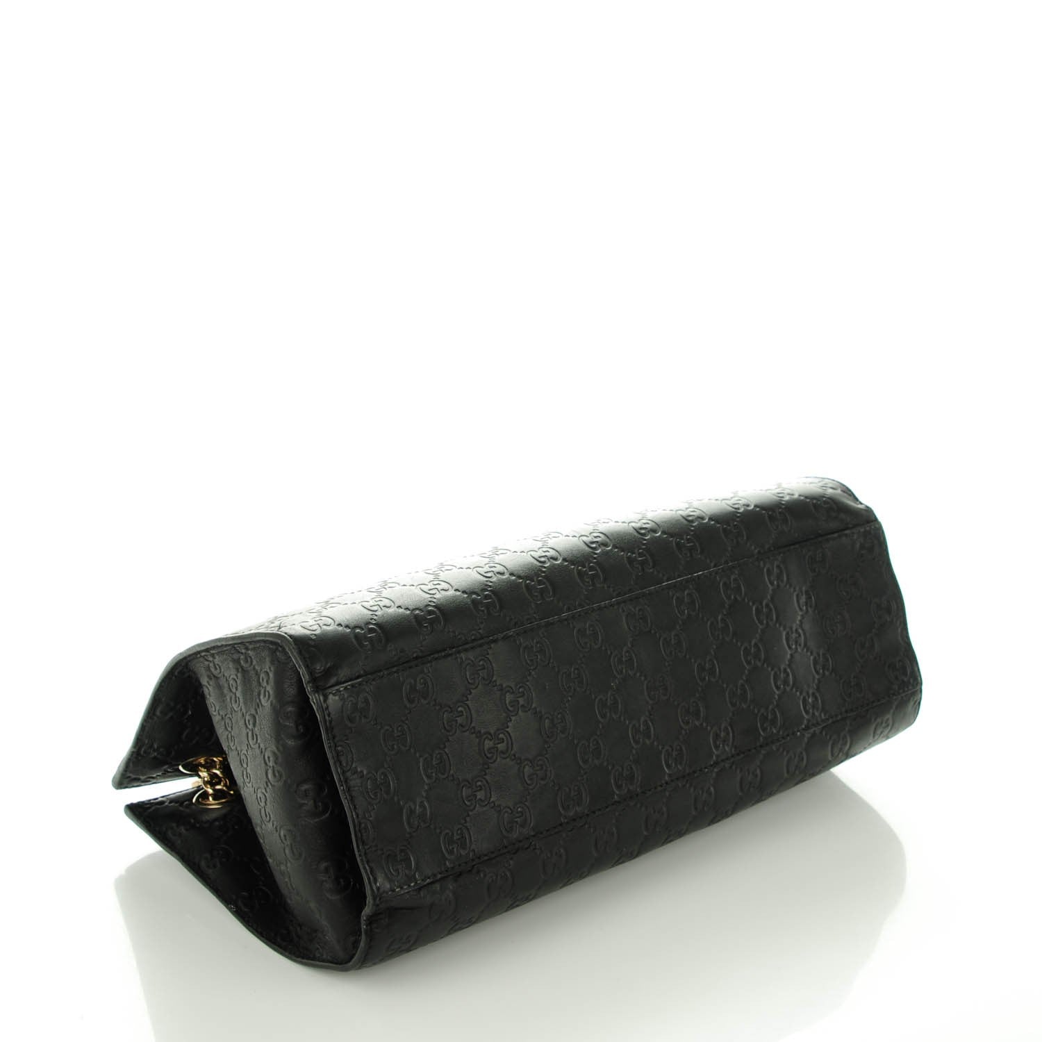 Gucci Guccissima Large Emily Chain Shoulder Bag Black 4 of 7