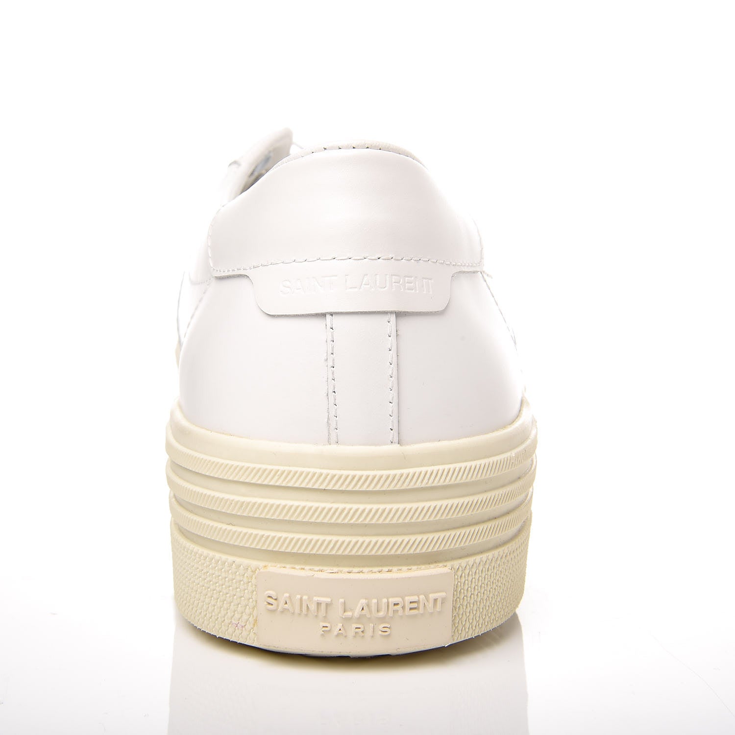 Saint Laurent Calfskin Court Sneakers 37 White 9 of 10