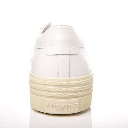 Saint Laurent Calfskin Court Sneakers 37 White 9 of 10