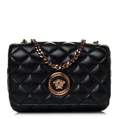 Versace Nappa Quilted Small Medusa Chain Crossbody Black 1 of 10