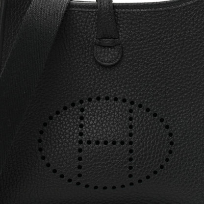 Hermes Taurillon Clemence Evelyne TPM Black 8 of 10