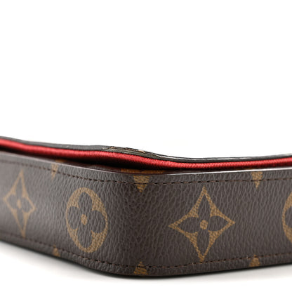 Louis Vuitton Monogram 2022 Christmas Animation China Chengdu Pochette Felicie Chain Wallet Red 8 of 10