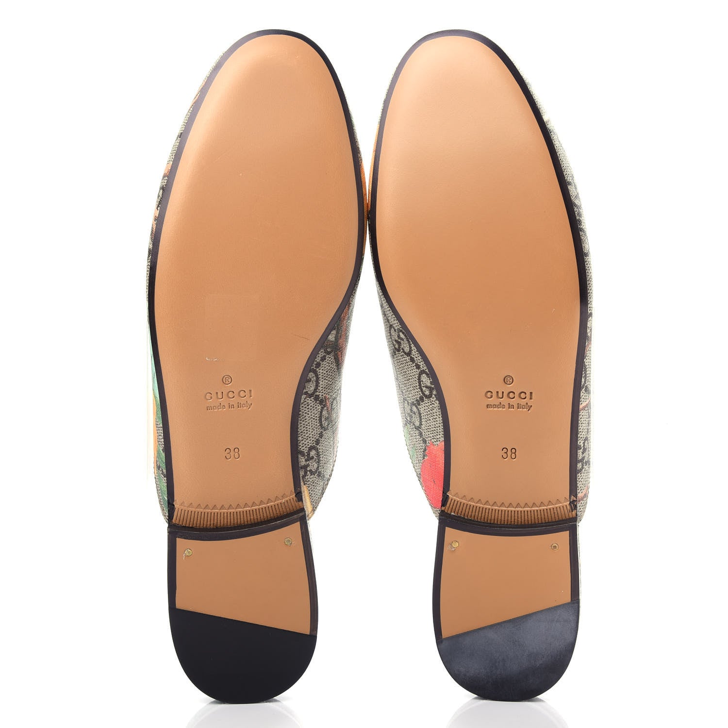 Gucci GG Supreme Monogram Tian Womens Princetown Slippers 38 Beige Ebony Multicolor 6 of 11